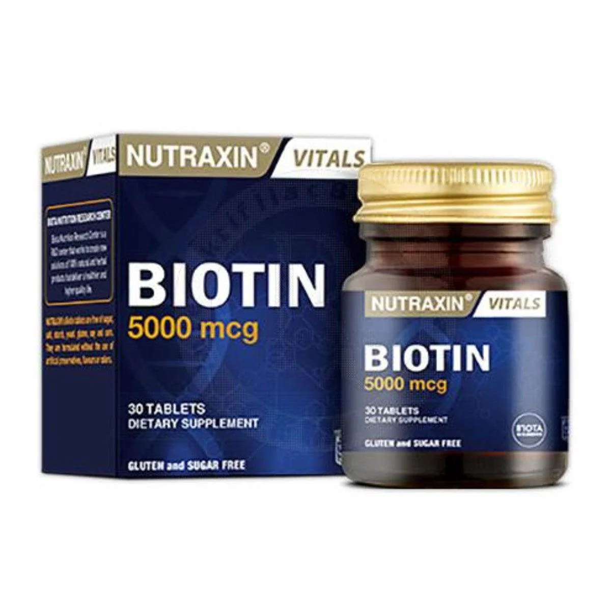 NUTRAXIN Vitals Biotine 5000 µg – 30 Comprimés