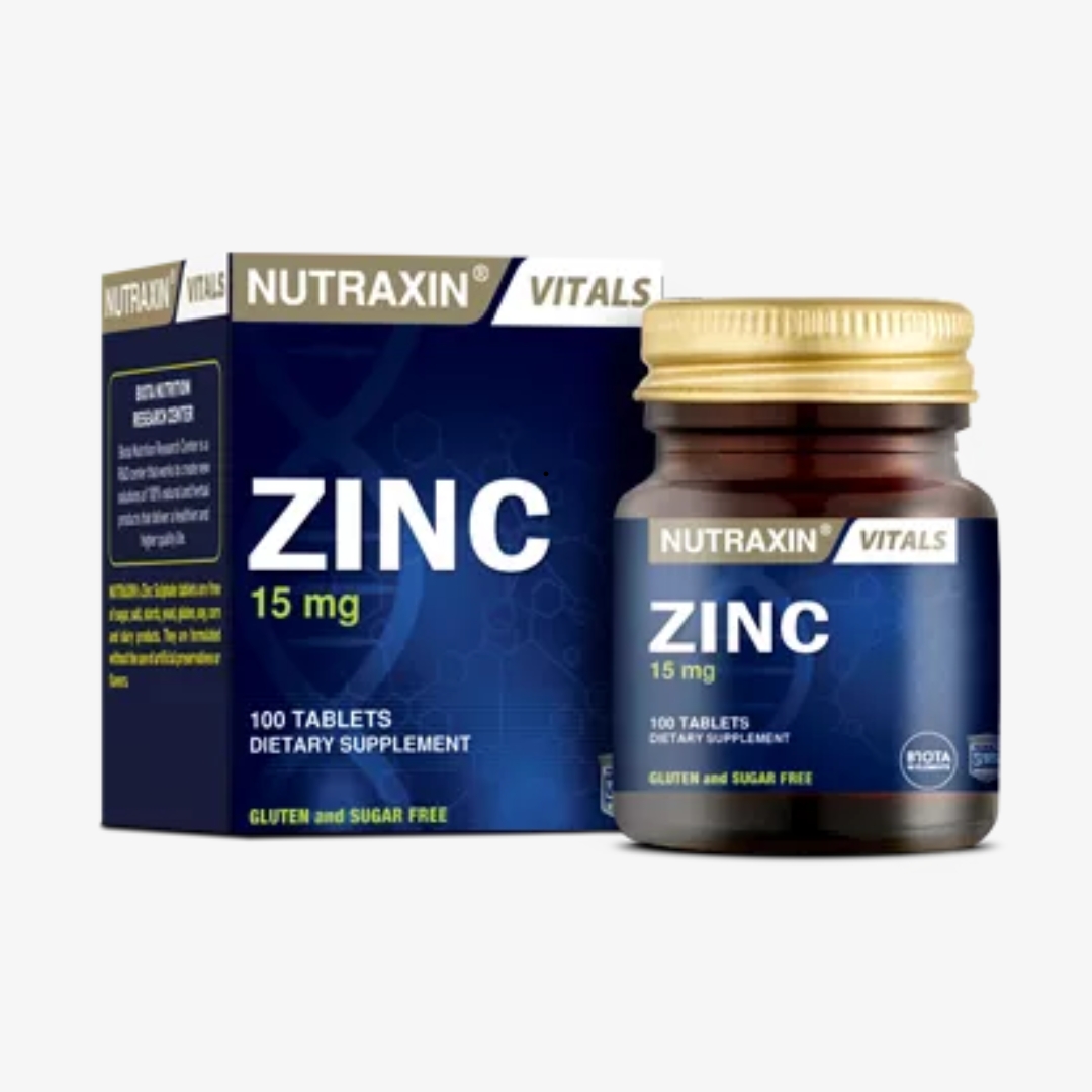 Boîte de Nutraxin Zinc 15 mg, complément immunitaire et cutané, 100 comprimés
