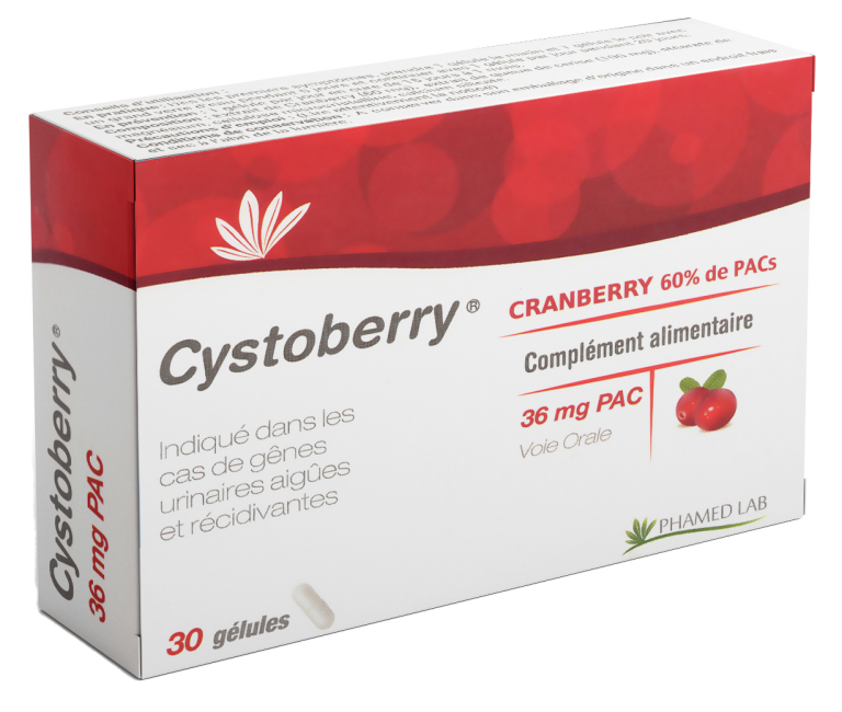 photo du complément alimentaire Cystoberry à base de cranberry et queue de cerise pour le confort urinaire