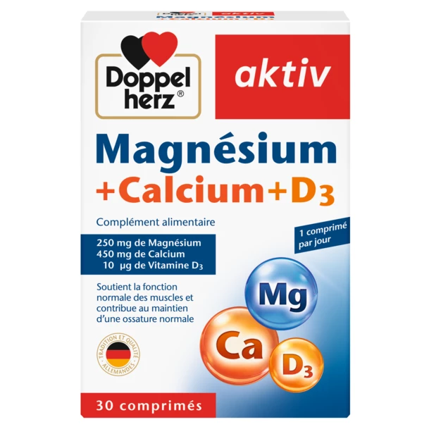 Doppelherz aktiv Magnésium + Calcium + D₃
