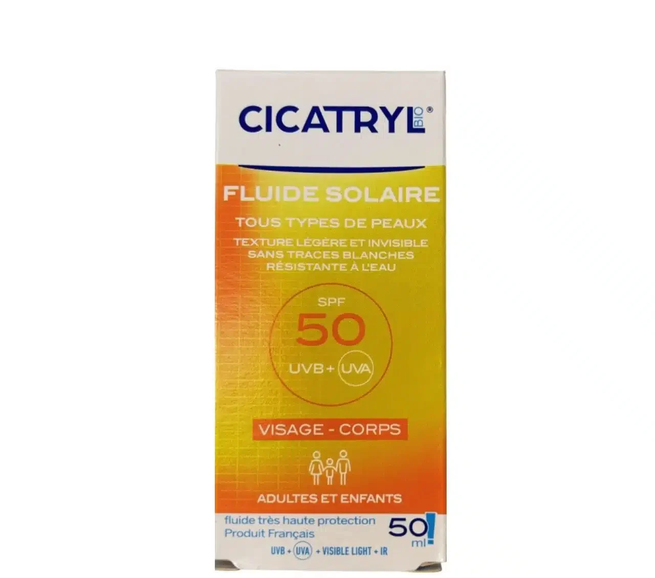 Cicatryl Solaire Fluide SPF50+ – Haute Protection & Réparation (50ml)