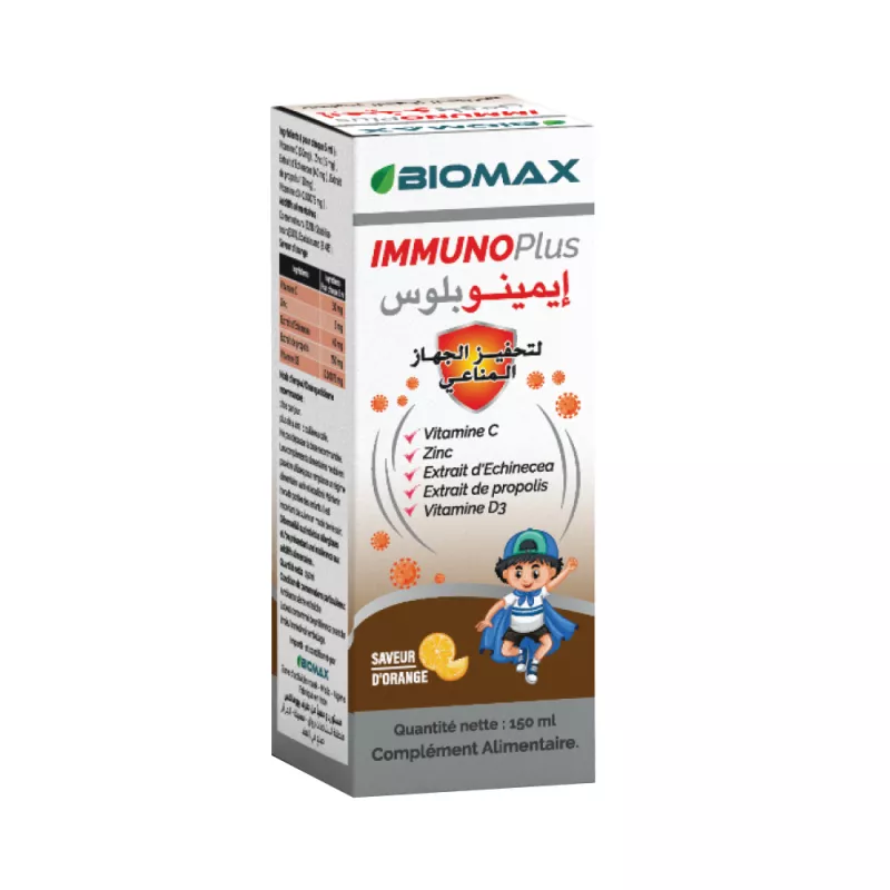 Sirop Biomax Immunoplus Enfant renforcement immunitaire echinacée propolis
