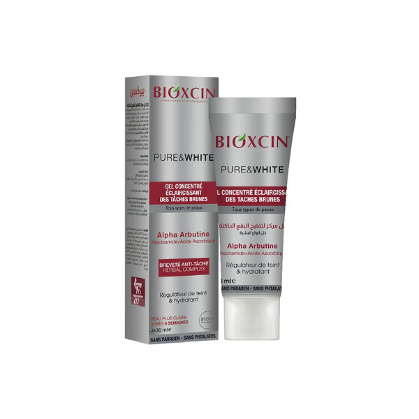 Flacon pompe du Gel Concentré Éclaircissant Bioxcin Pure & White
