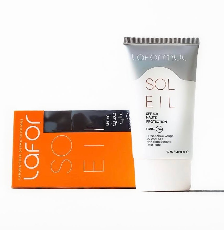 Crème solaire Laformul SPF 50 pour protéger la peau au quotidien.