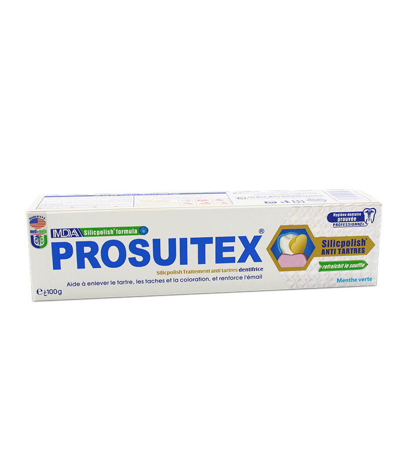 Prosuitex Silicopolish Traitement Anti-Tartre – Dentifrice Polissant & Blancheur (100g)