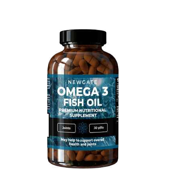 Complément NEWGATE Omega 3 Fish Oil – renforce cœur et cerveau naturellement.