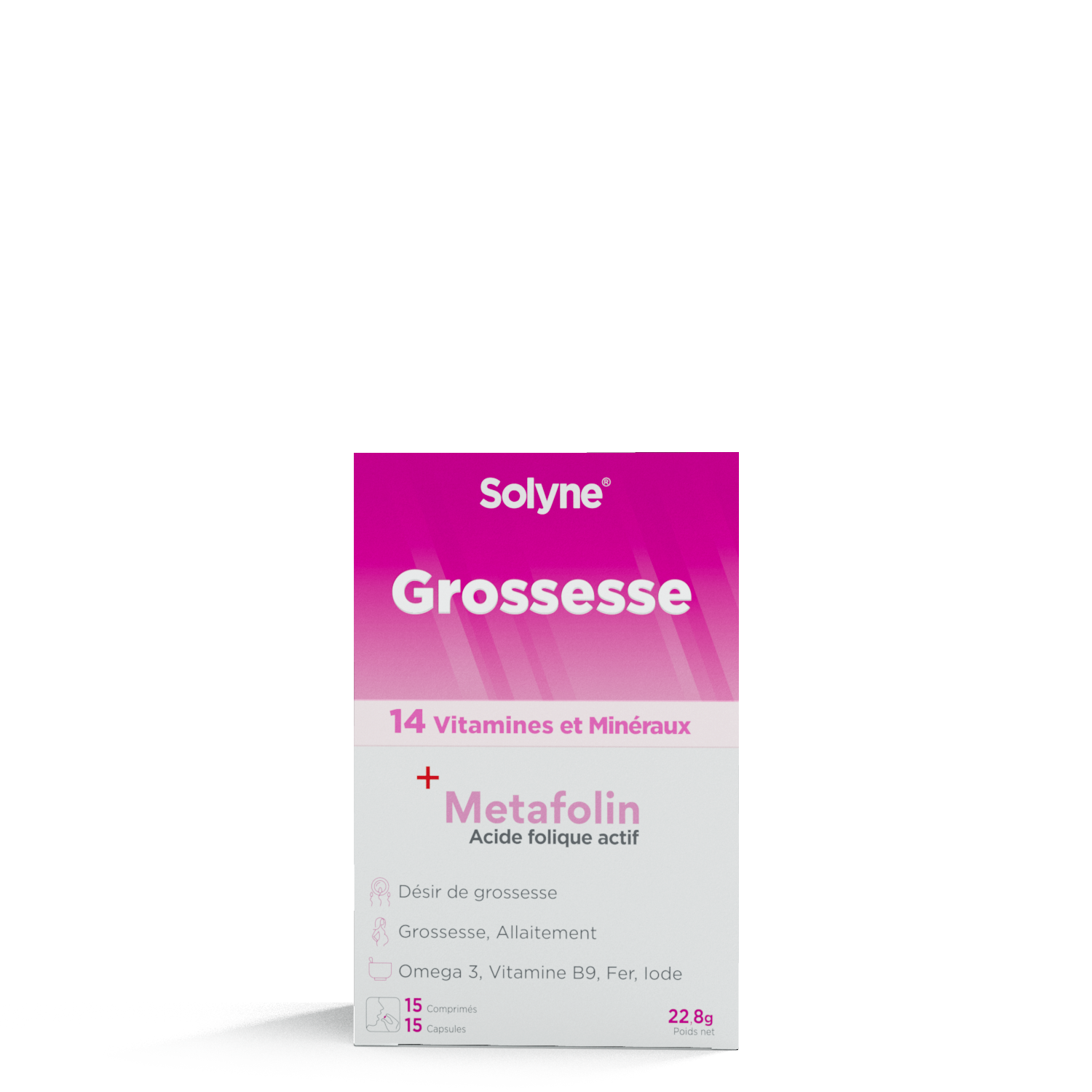 Solyne Grossesse Comprimés Grossesse et Allaitement 30 Comprimés + 30 Gélules
