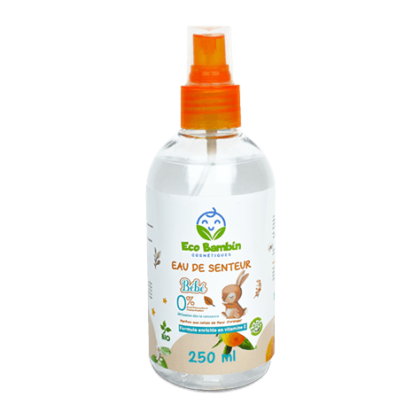 Spray démêlant coiffant Eco Bambin pour enfants, 97 % d’ingrédients naturels, panthénol, camomille et huile d’argan, sans silicone.