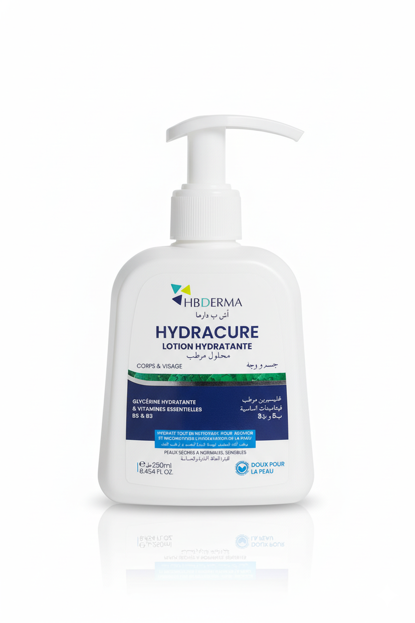 Lotion hydratante HB Derma Hydracure Algérie pour peau sèche et sensible