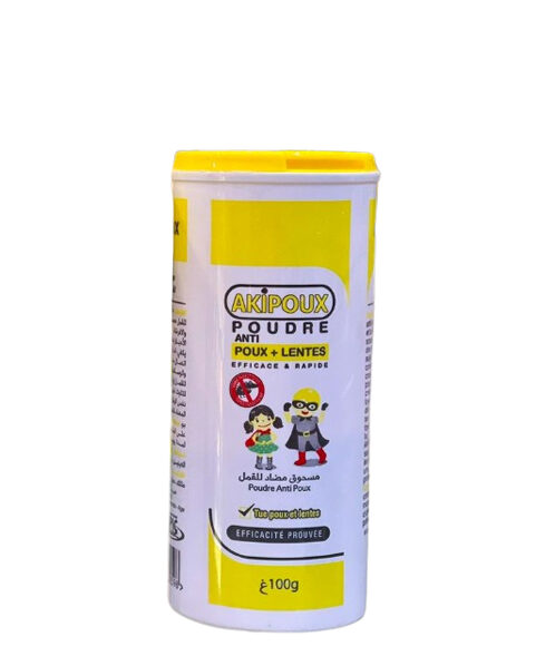 Flacon poudreuse Akipoux poudre anti-poux et lentes 100g