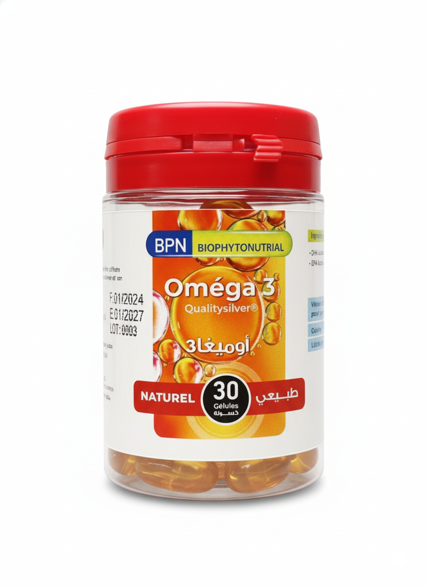Boîte BPN Omega 3 capsules santé cardiaque et tension artérielle