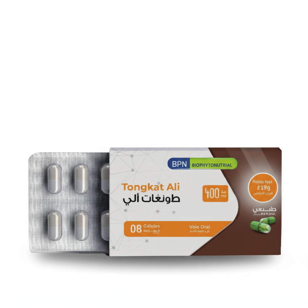 Boîte BPN Tongkat Ali 400mg booster testostérone naturel et performance sportive