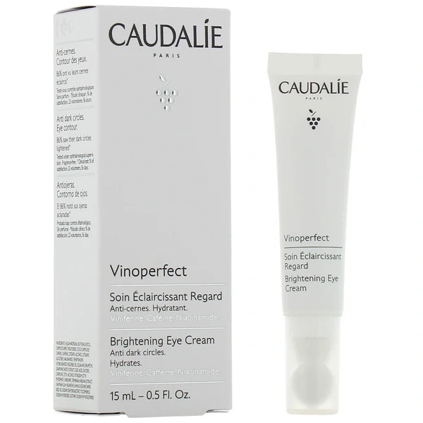 Tube Soin Éclaircissant Regard Vinoperfect Caudalie anti-cernes embout céramique