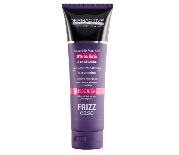 Shampooing sans sulfate à la kératine Dermactive Frizz Ease Algérie lissant