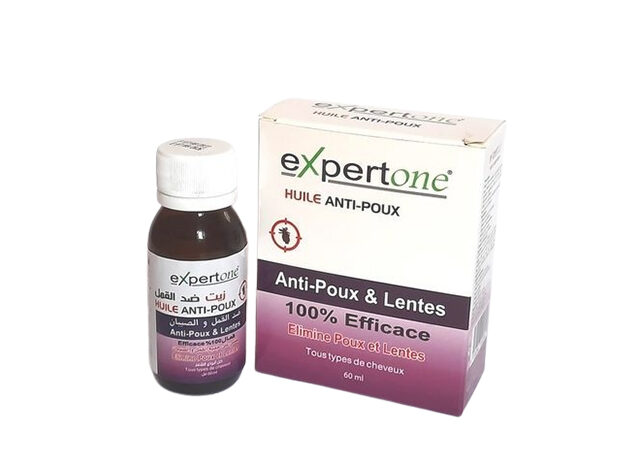 Flacon Huile anti-poux Expertone Algérie traitement naturel lentes et pellicules