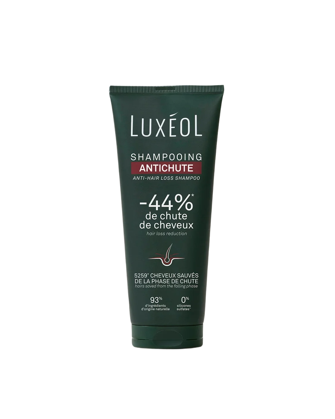 Tube Luxéol Shampooing Anti-Chute cheveux 200ml sans sulfates