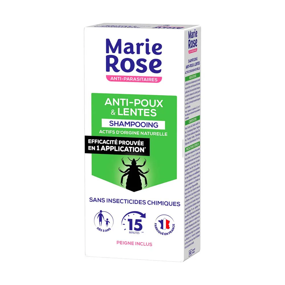 Shampooing anti-poux et lentes Marie Rose Algérie avec peigne inclus