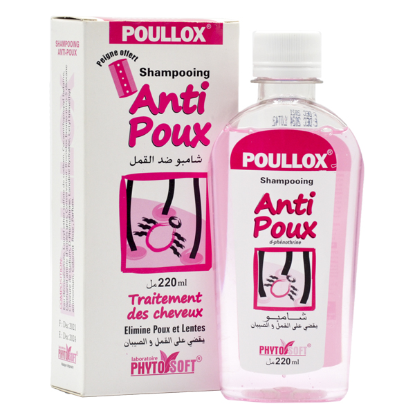 Shampooing anti-poux et lentes Poullox Algérie traitement efficace