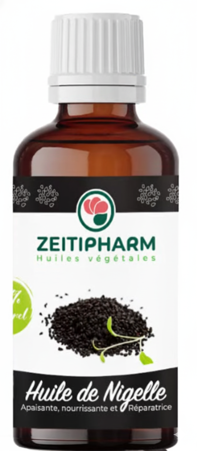 Flacon Huile de Nigelle Habba Sawda Zeitipharm Algérie pour acné et cheveux