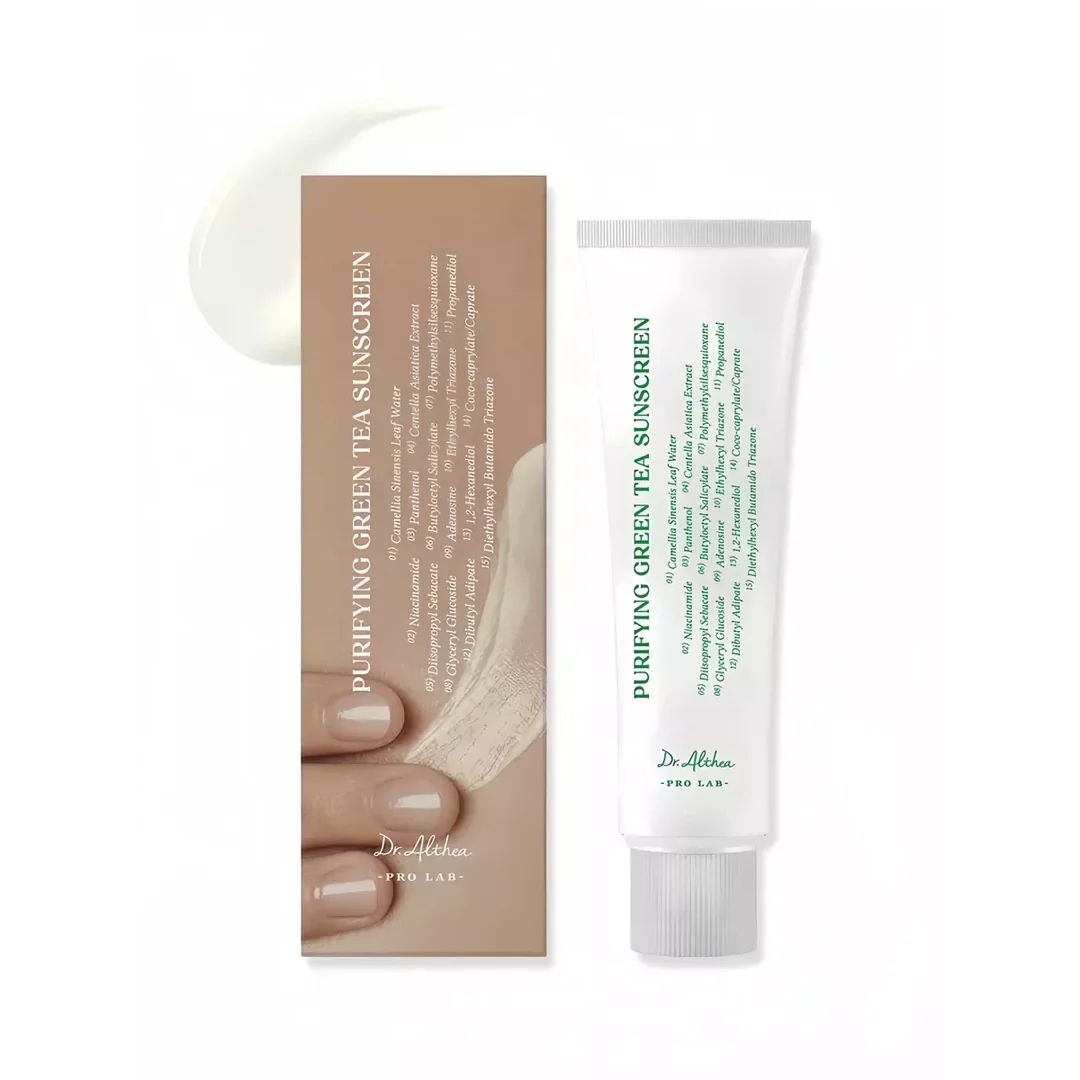 Dr Althea Purifying Green Tea Sunscreen SPF50 crème solaire apaisante Algérie