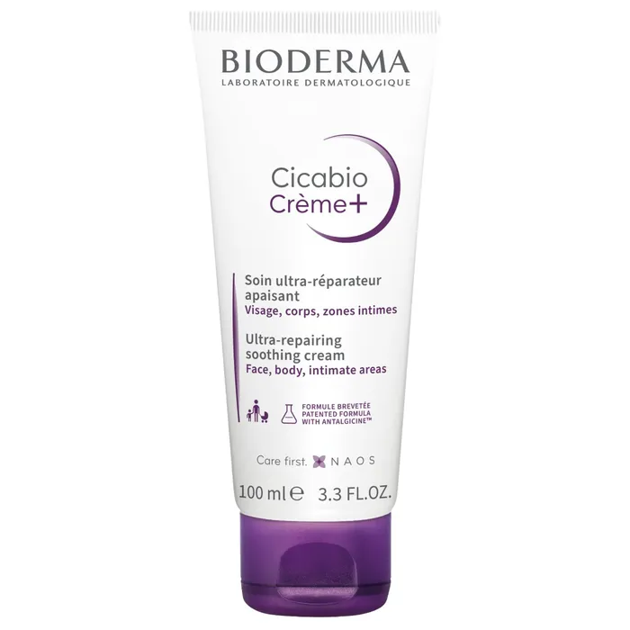 Bioderma CICABIO CREME+ Soin Ultra-Réparateur Apaisant - Visage, Corps et Zones Intimes 100ml
