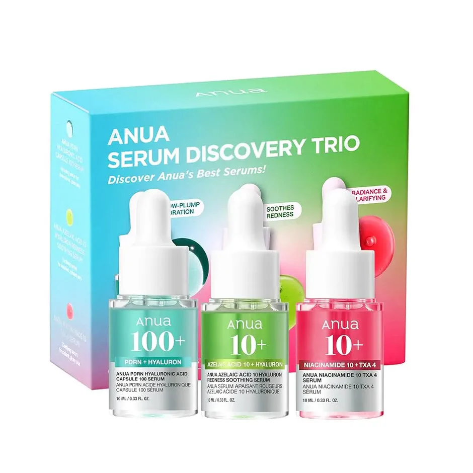 coffret sérums hydratants ANUA Serum Mini Trio Set 3x10 ml avec PDRN et acide hyaluronique