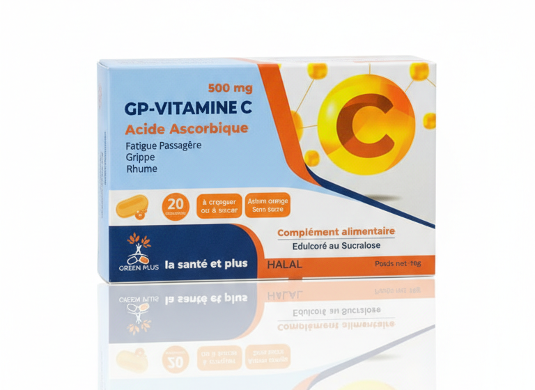 GP-VITAMINE C 500 mg Green Plus Acide Ascorbique 20 comprimés